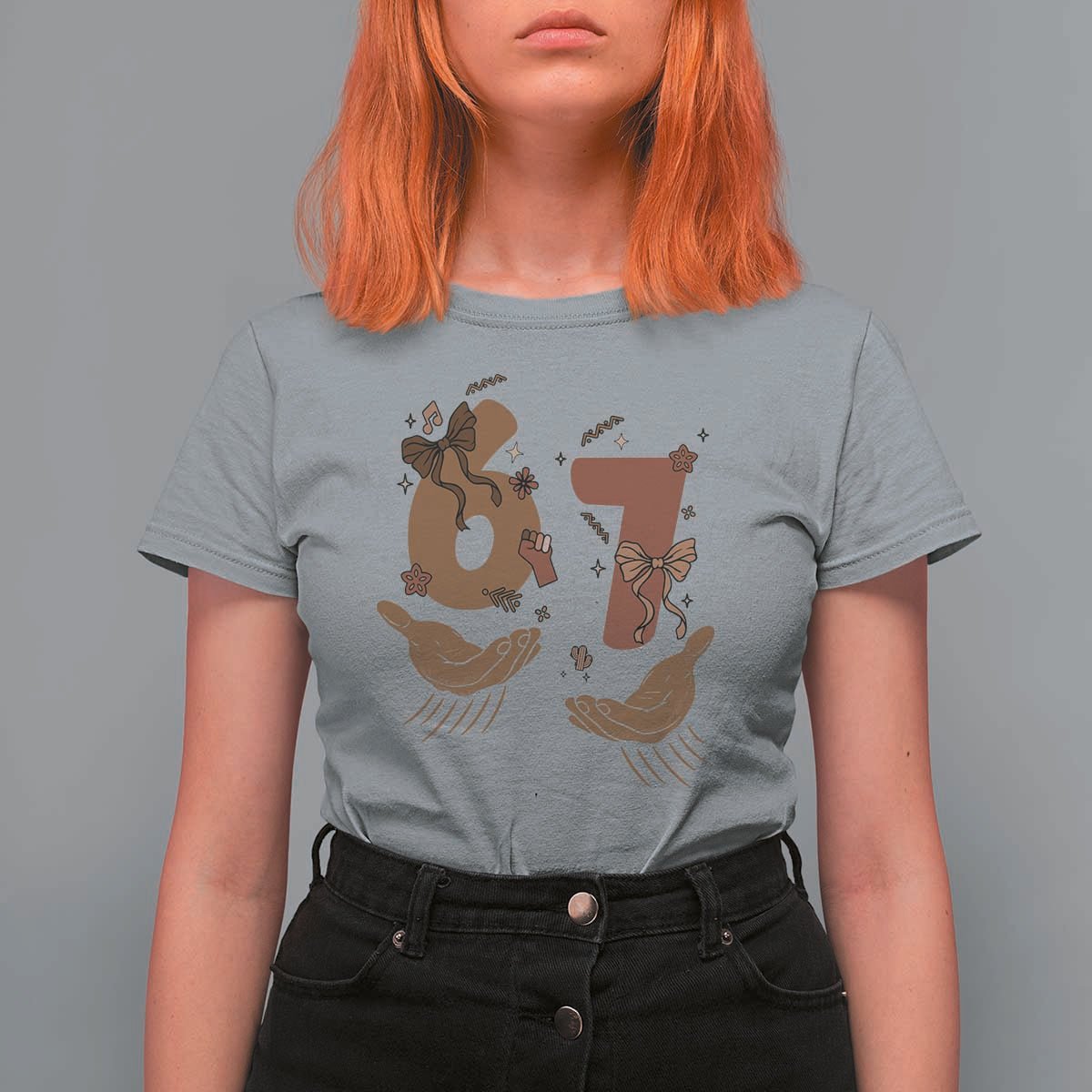 Funny Six Seven Meme T Shirt For Women Black History Women Gift