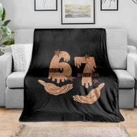 Funny Six Seven Meme Throw Blanket Melanin Black History Month Gift - Wonder Print Shop