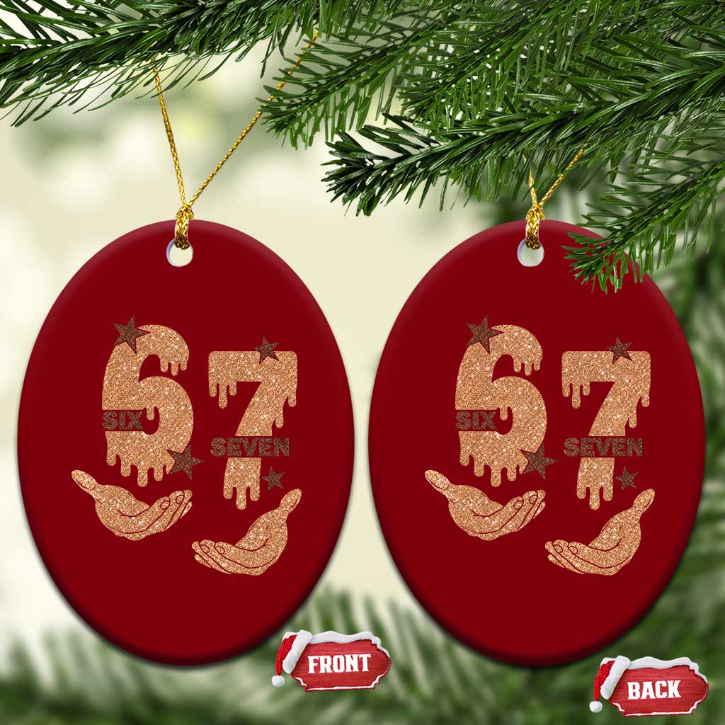 Funny Six Seven Meme Ceramic Ornament Melanin Black History Month Gift - Wonder Print Shop