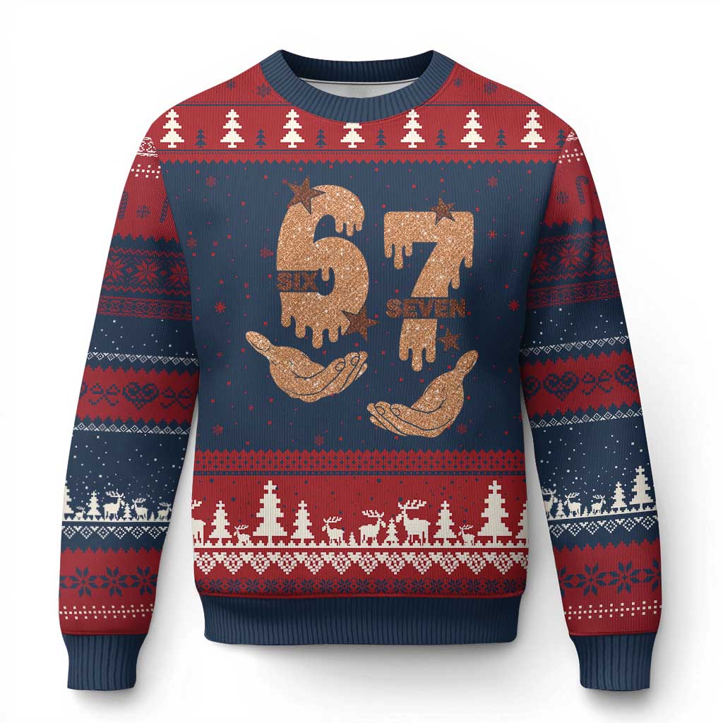 Funny Six Seven Meme Ugly Christmas Sweater Melanin Black History Month Gift - Wonder Print Shop