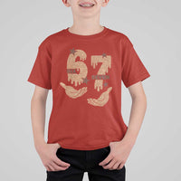 Funny Six Seven Meme T Shirt For Kid Melanin Black History Month Gift - Wonder Print Shop