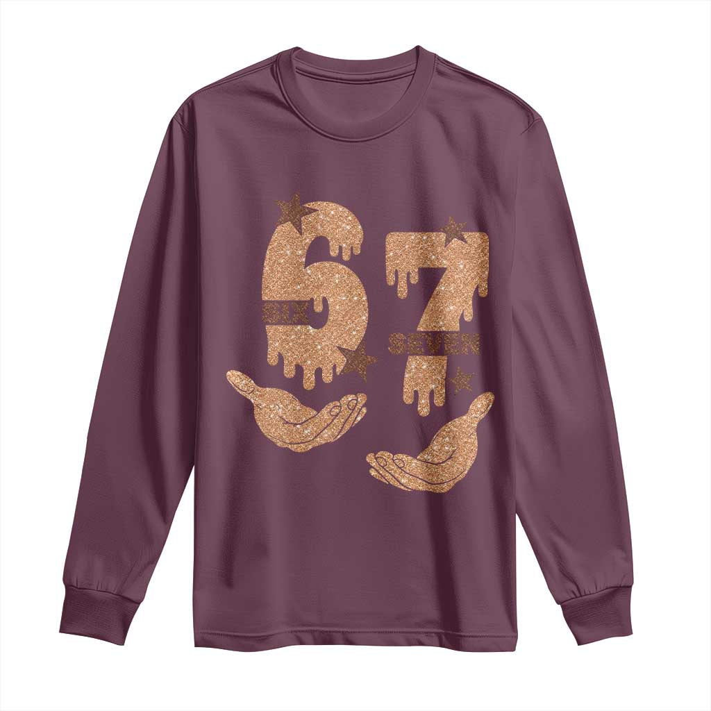Funny Six Seven Meme Long Sleeve Shirt Melanin Black History Month Gift - Wonder Print Shop