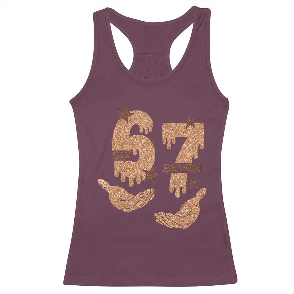 Funny Six Seven Meme Racerback Tank Top Melanin Black History Month Gift - Wonder Print Shop