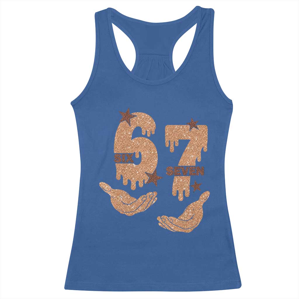 Funny Six Seven Meme Racerback Tank Top Melanin Black History Month Gift - Wonder Print Shop