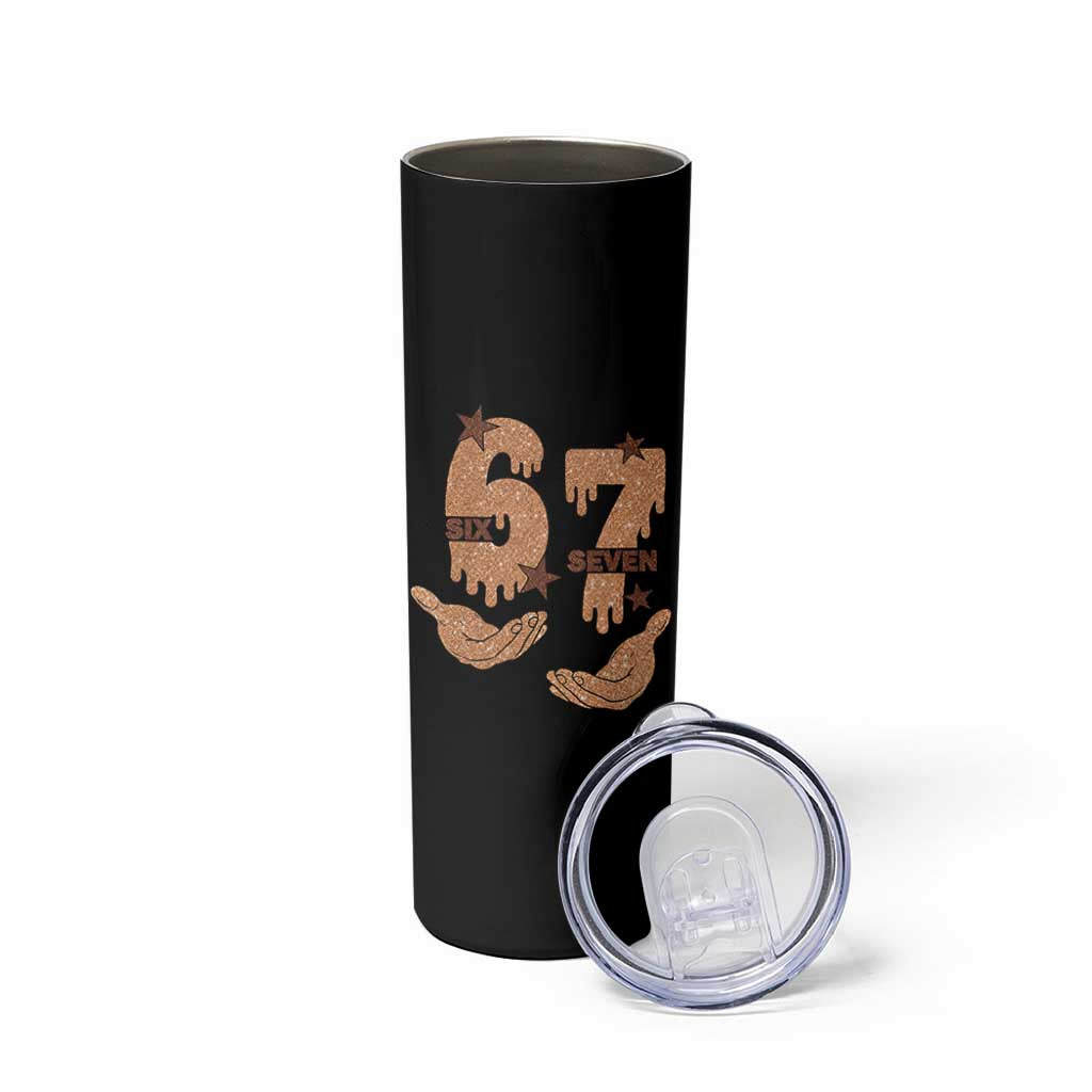 Funny Six Seven Meme Skinny Tumbler Melanin Black History Month Gift - Wonder Print Shop