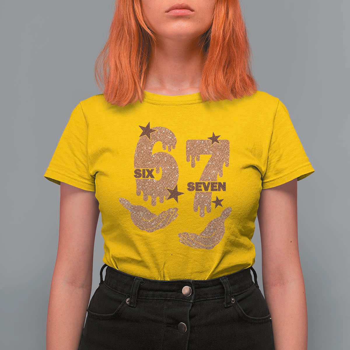 Funny Six Seven Meme T Shirt For Women Melanin Black History Month Gift - Wonder Print Shop