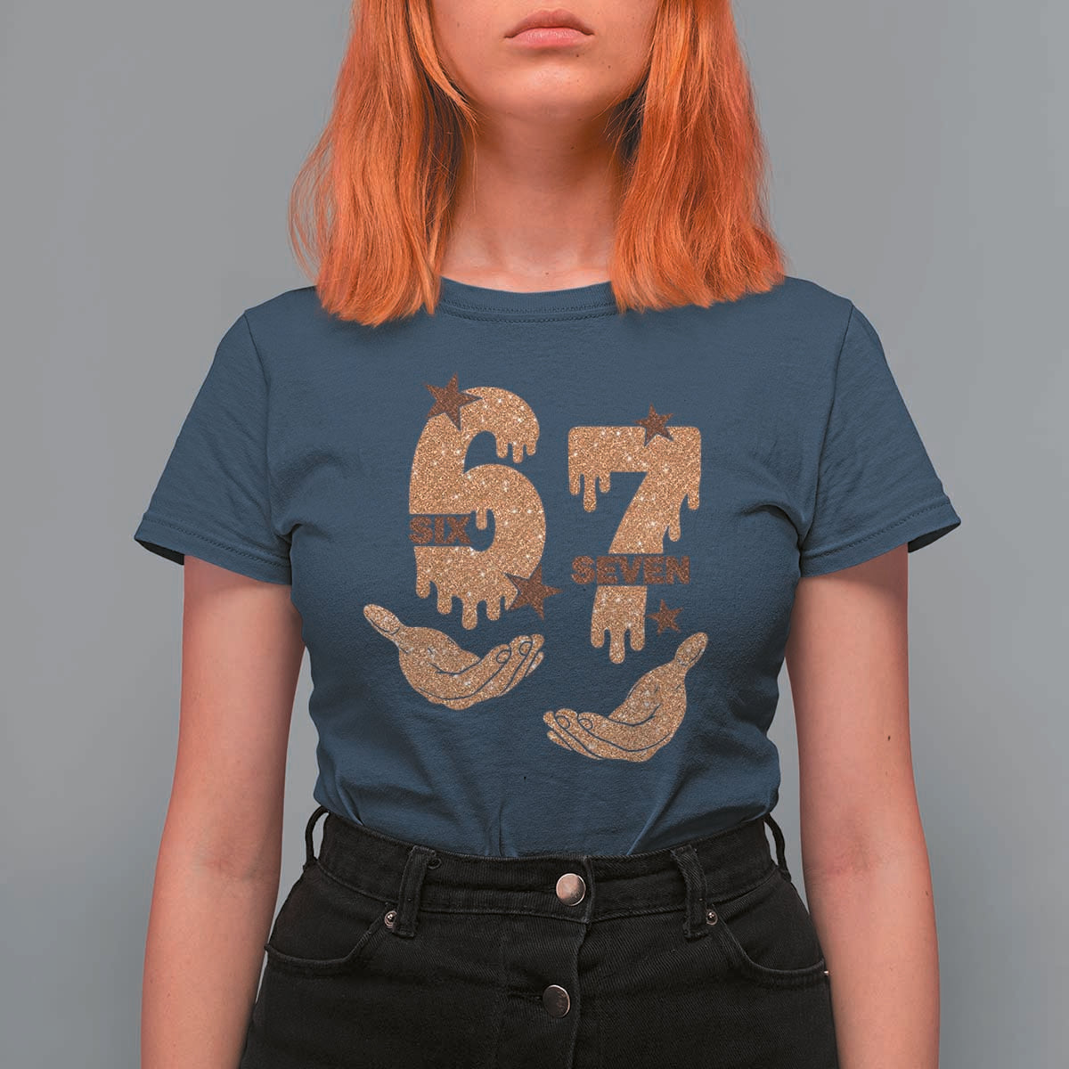 Funny Six Seven Meme T Shirt For Women Melanin Black History Month Gift - Wonder Print Shop