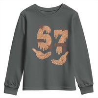 Funny Six Seven Meme Youth Sweatshirt Melanin Black History Month Gift - Wonder Print Shop