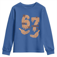 Funny Six Seven Meme Youth Sweatshirt Melanin Black History Month Gift - Wonder Print Shop
