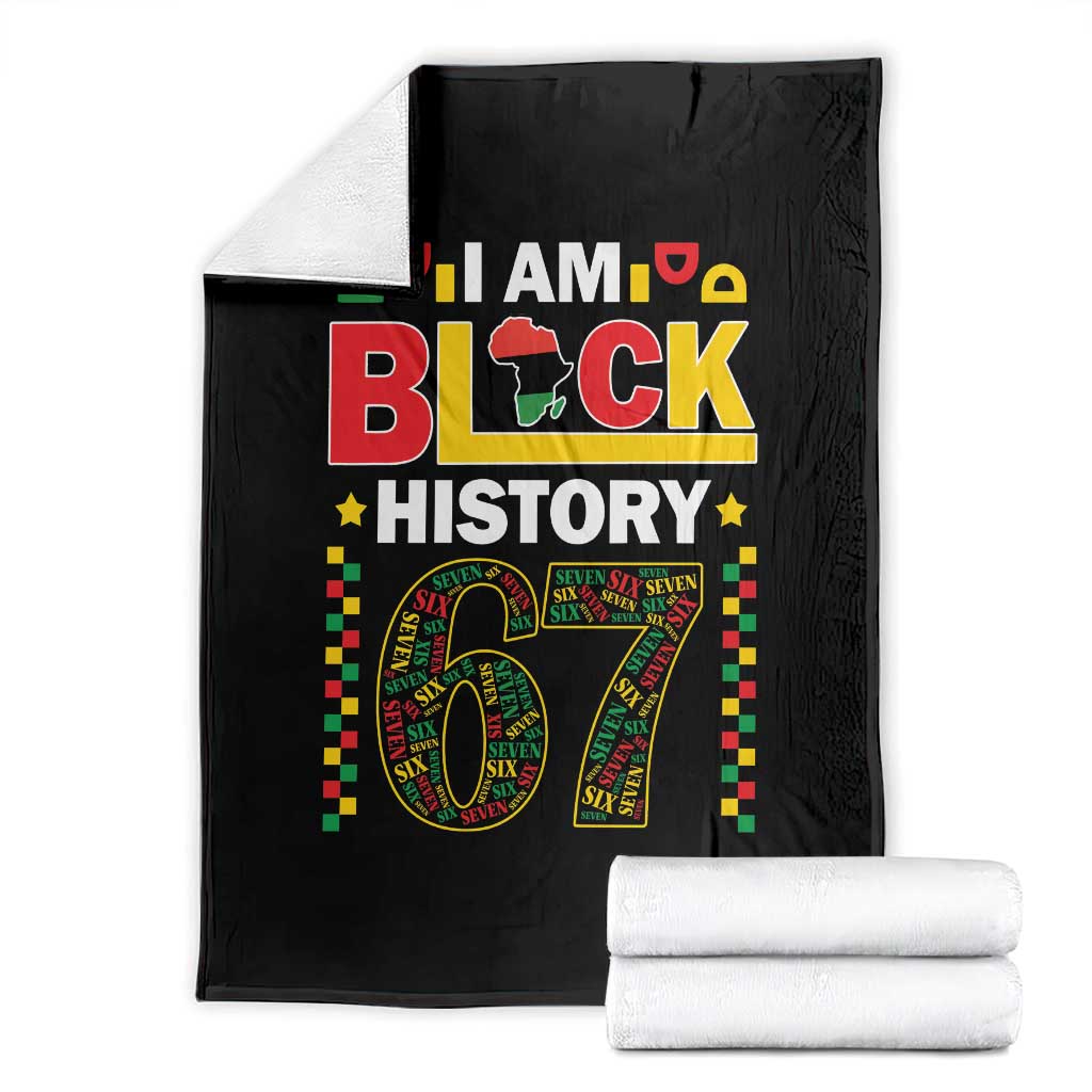 67 Meme Black History Month Throw Blanket African American Pride