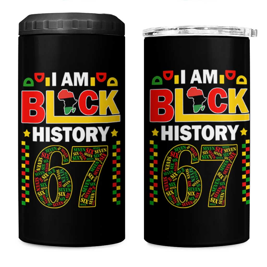67 Meme Black History Month 4 in 1 Can Cooler Tumbler African American Pride