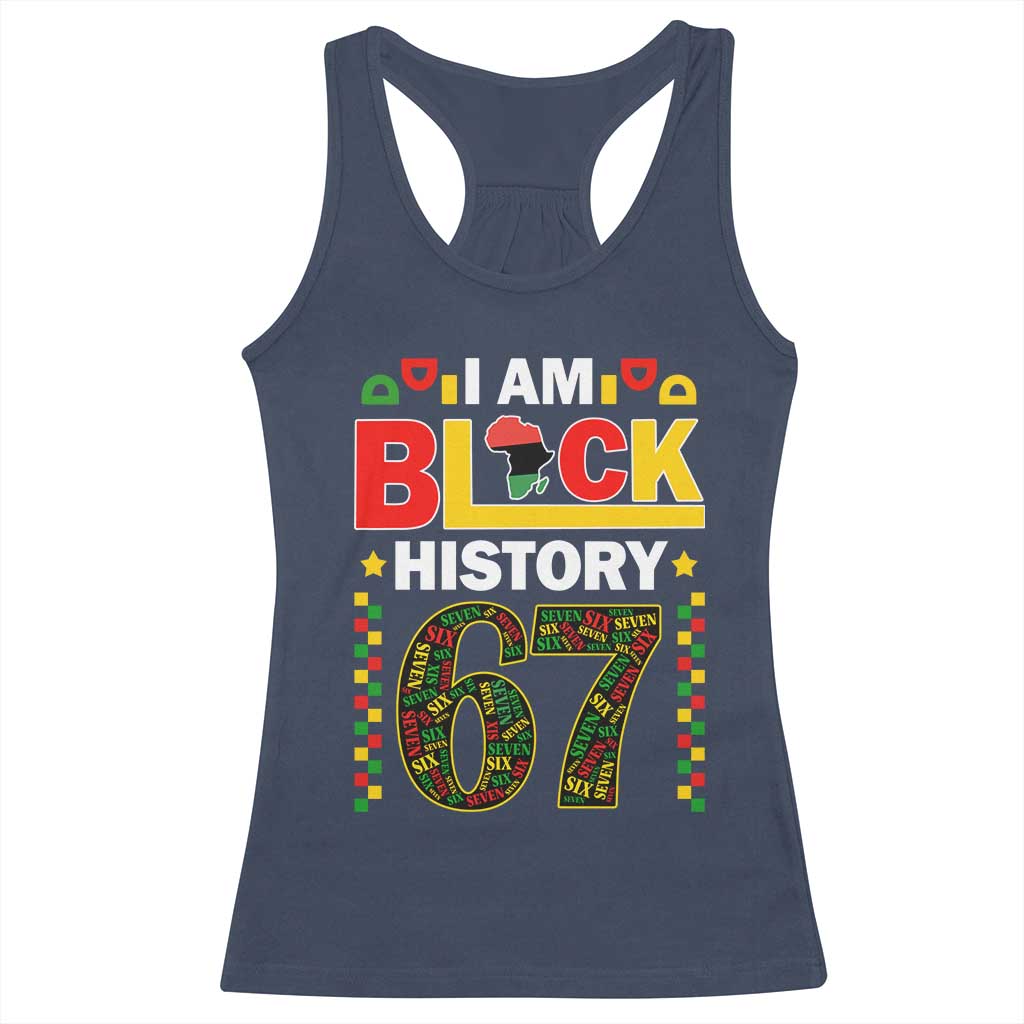67 Meme Black History Month Racerback Tank Top African American Pride