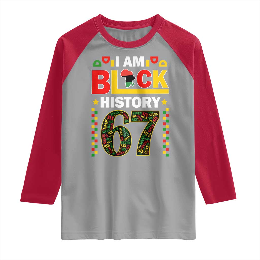 67 Meme Black History Month Raglan Shirt African American Pride