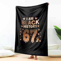Funny Melanin Six Seven Meme Throw Blanket African American Gift - Wonder Print Shop