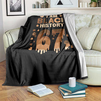 Funny Melanin Six Seven Meme Throw Blanket African American Gift - Wonder Print Shop