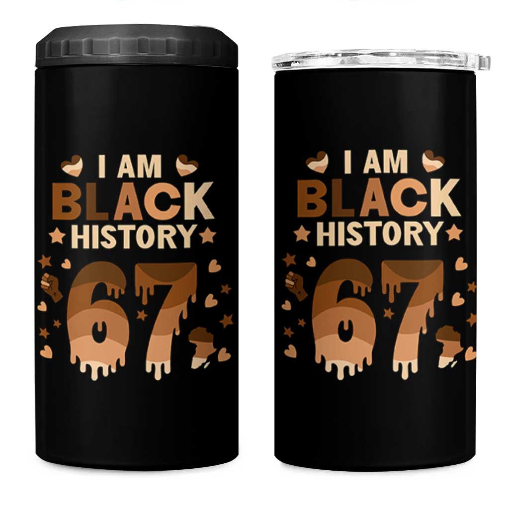 Funny Melanin Six Seven Meme 4 in 1 Can Cooler Tumbler African American Gift - Wonder Print Shop