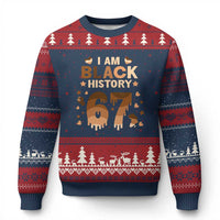 Funny Melanin Six Seven Meme Ugly Christmas Sweater African American Gift - Wonder Print Shop