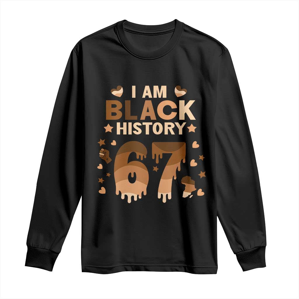 Funny Melanin Six Seven Meme Long Sleeve Shirt African American Gift - Wonder Print Shop