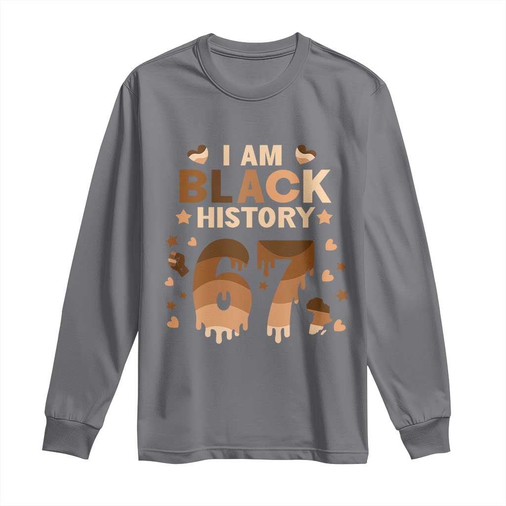 Funny Melanin Six Seven Meme Long Sleeve Shirt African American Gift - Wonder Print Shop