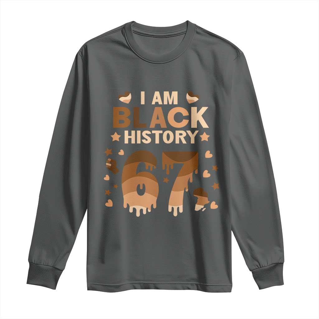 Funny Melanin Six Seven Meme Long Sleeve Shirt African American Gift - Wonder Print Shop