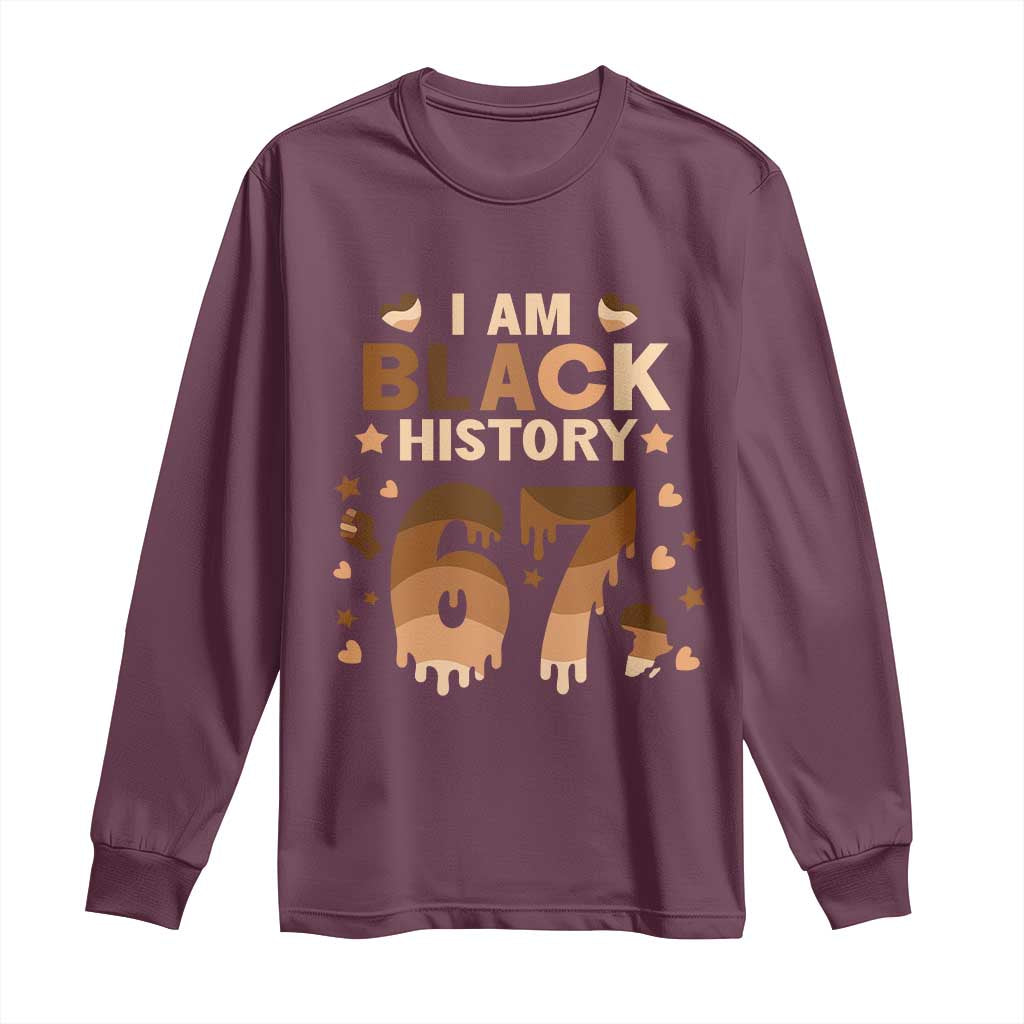 Funny Melanin Six Seven Meme Long Sleeve Shirt African American Gift - Wonder Print Shop