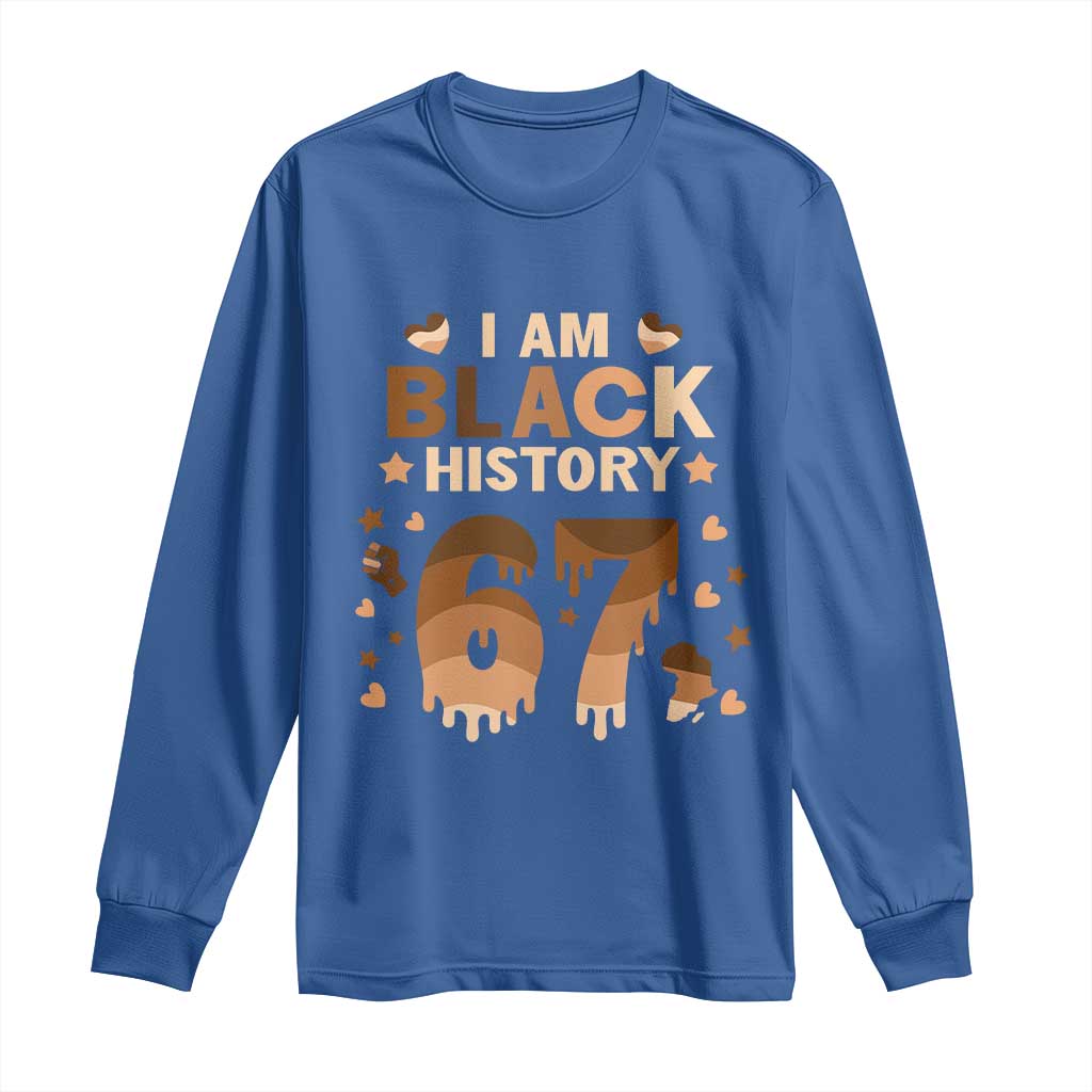 Funny Melanin Six Seven Meme Long Sleeve Shirt African American Gift - Wonder Print Shop