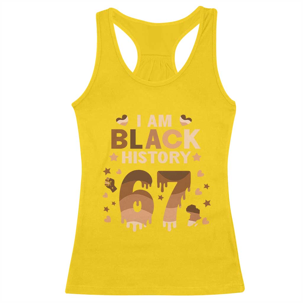 Funny Melanin Six Seven Meme Racerback Tank Top African American Gift - Wonder Print Shop