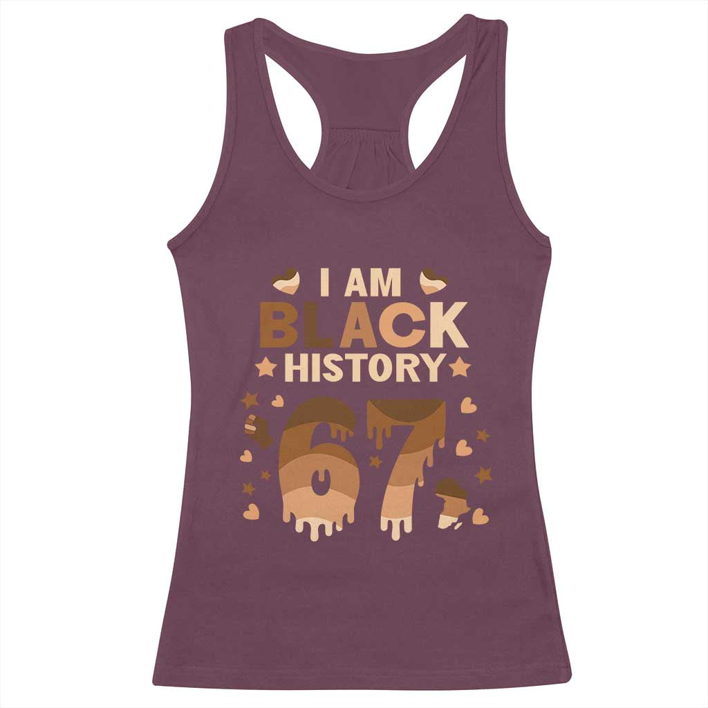 Funny Melanin Six Seven Meme Racerback Tank Top African American Gift - Wonder Print Shop