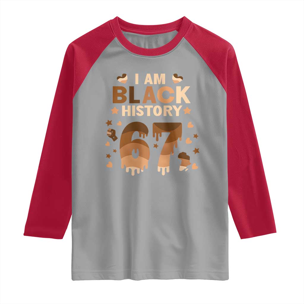 Funny Melanin Six Seven Meme Raglan Shirt African American Gift - Wonder Print Shop