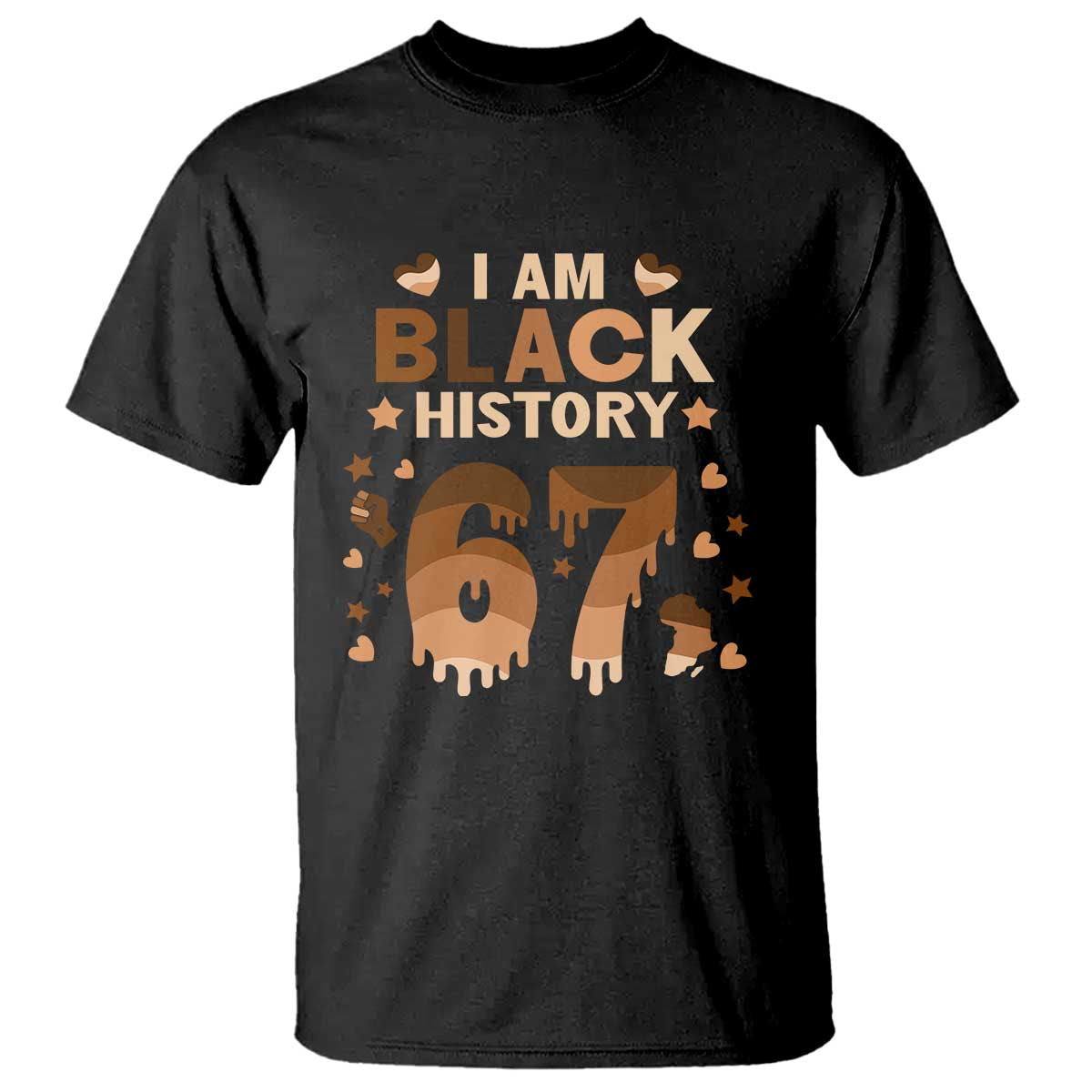 Funny Melanin Six Seven Meme T Shirt African American Gift - Wonder Print Shop