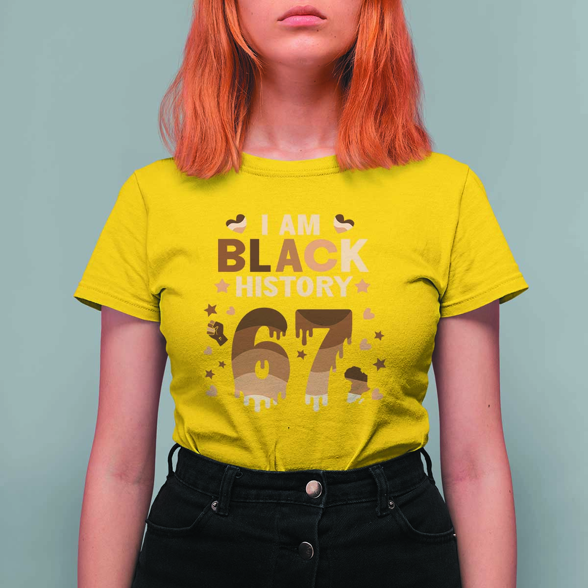 Funny Melanin Six Seven Meme T Shirt For Women African American Gift - Wonder Print Shop
