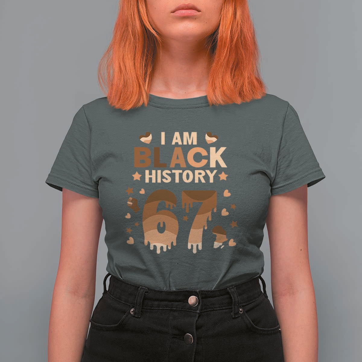 Funny Melanin Six Seven Meme T Shirt For Women African American Gift - Wonder Print Shop