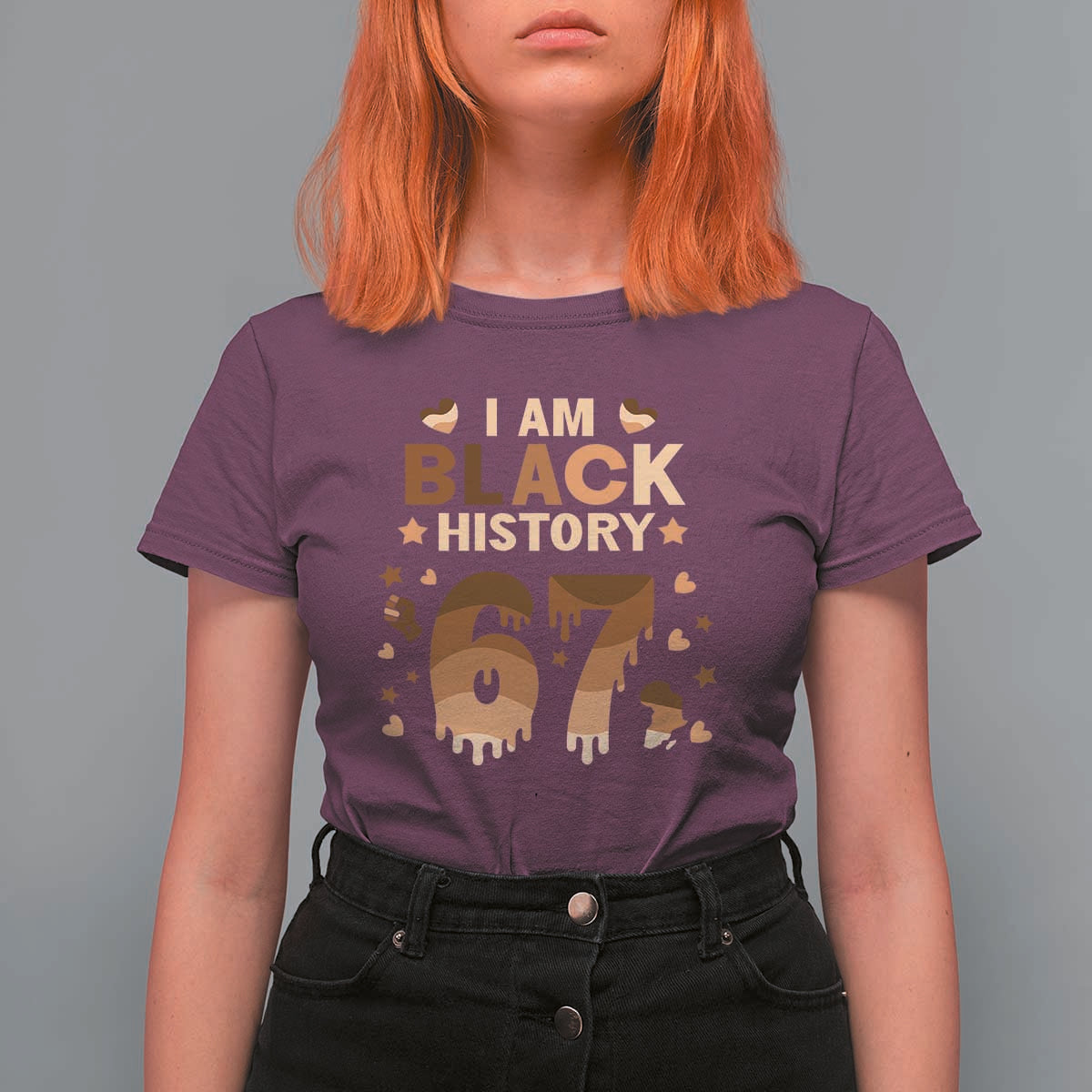 Funny Melanin Six Seven Meme T Shirt For Women African American Gift - Wonder Print Shop