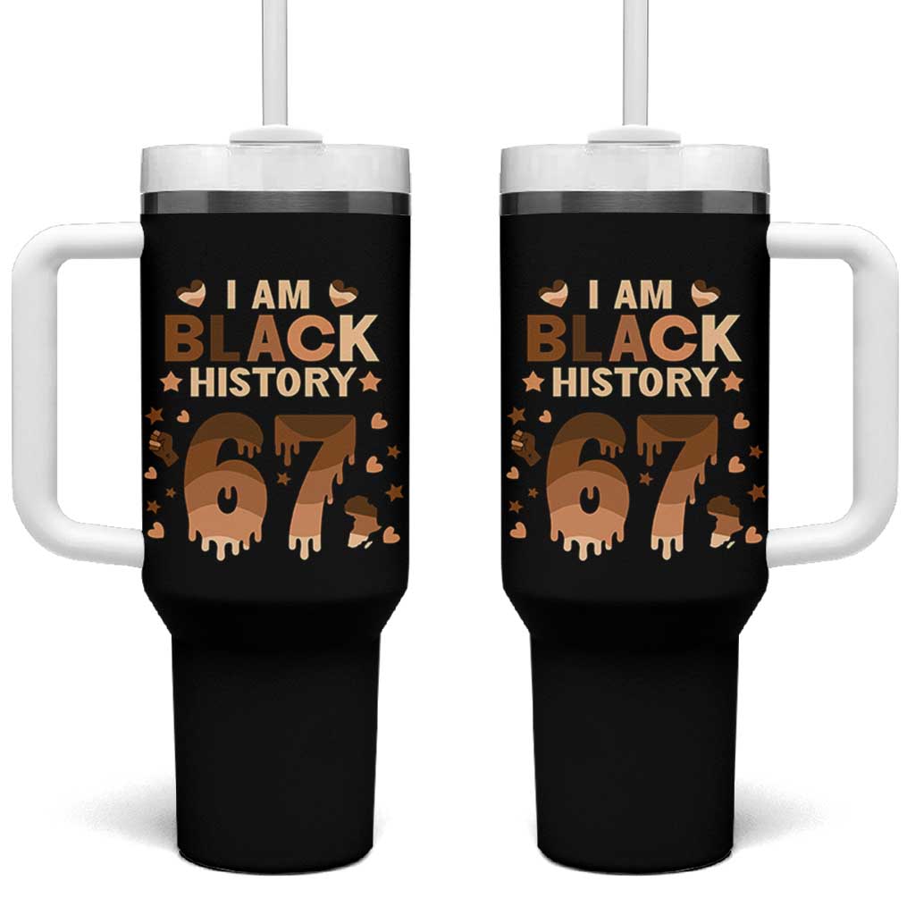 Funny Melanin Six Seven Meme Tumbler With Handle African American Gift - Wonder Print Shop