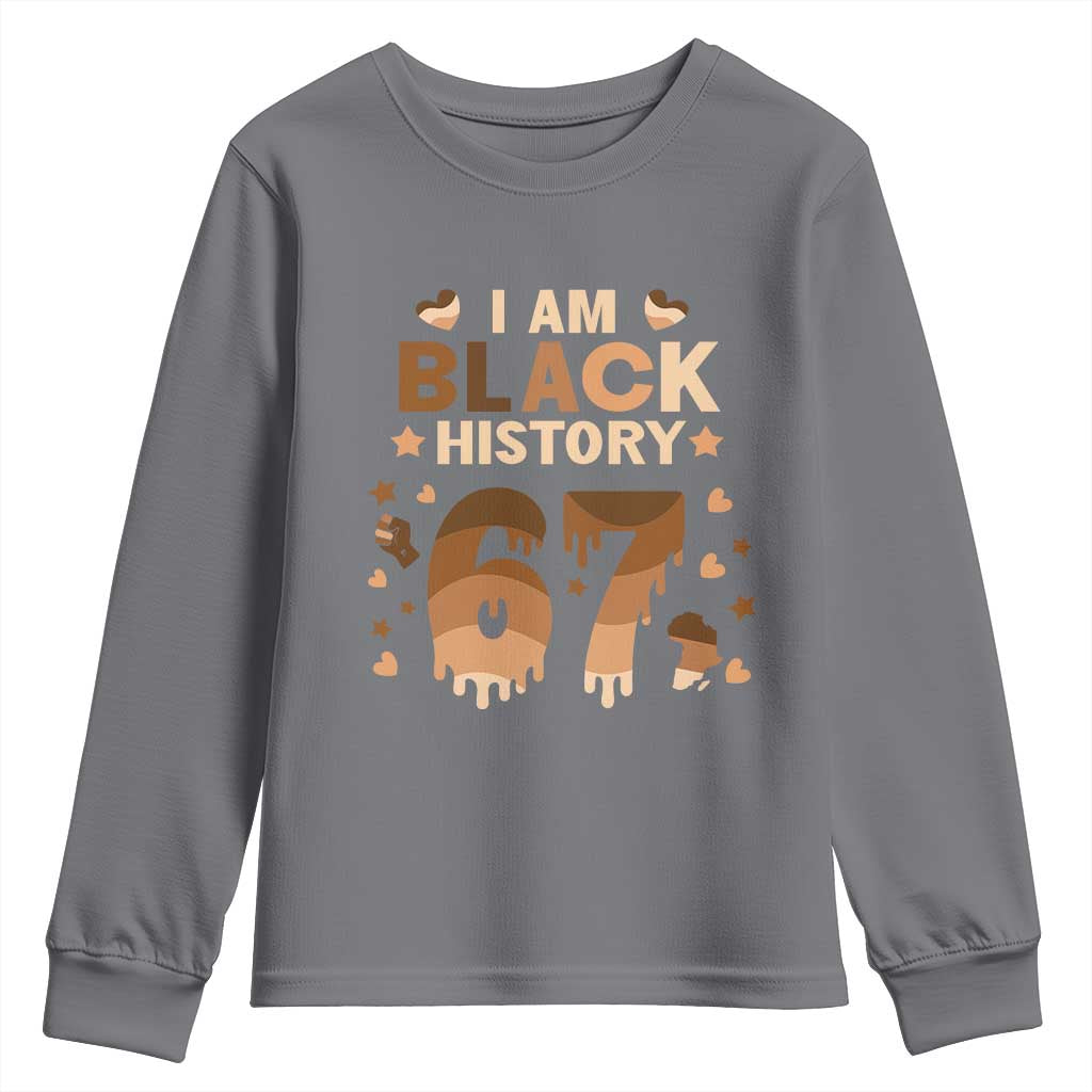 Funny Melanin Six Seven Meme Youth Sweatshirt African American Gift - Wonder Print Shop