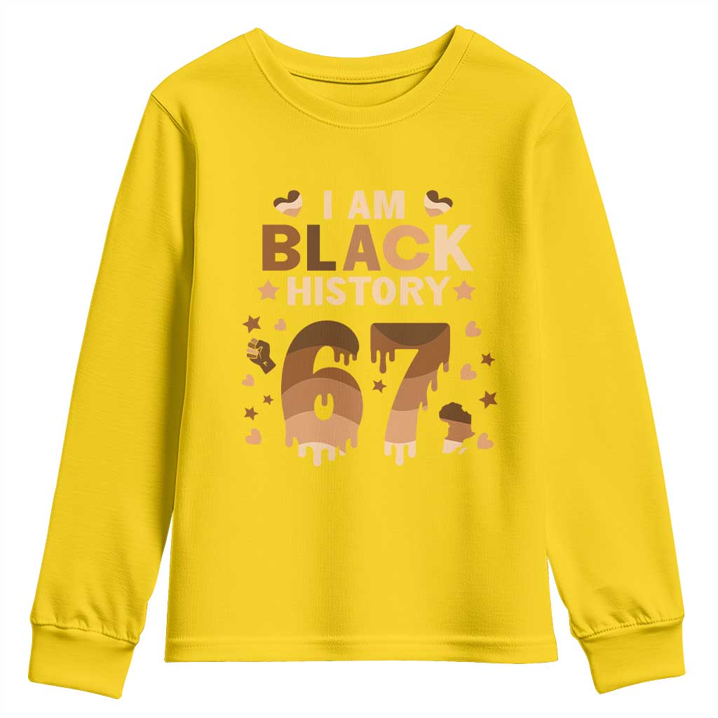Funny Melanin Six Seven Meme Youth Sweatshirt African American Gift - Wonder Print Shop