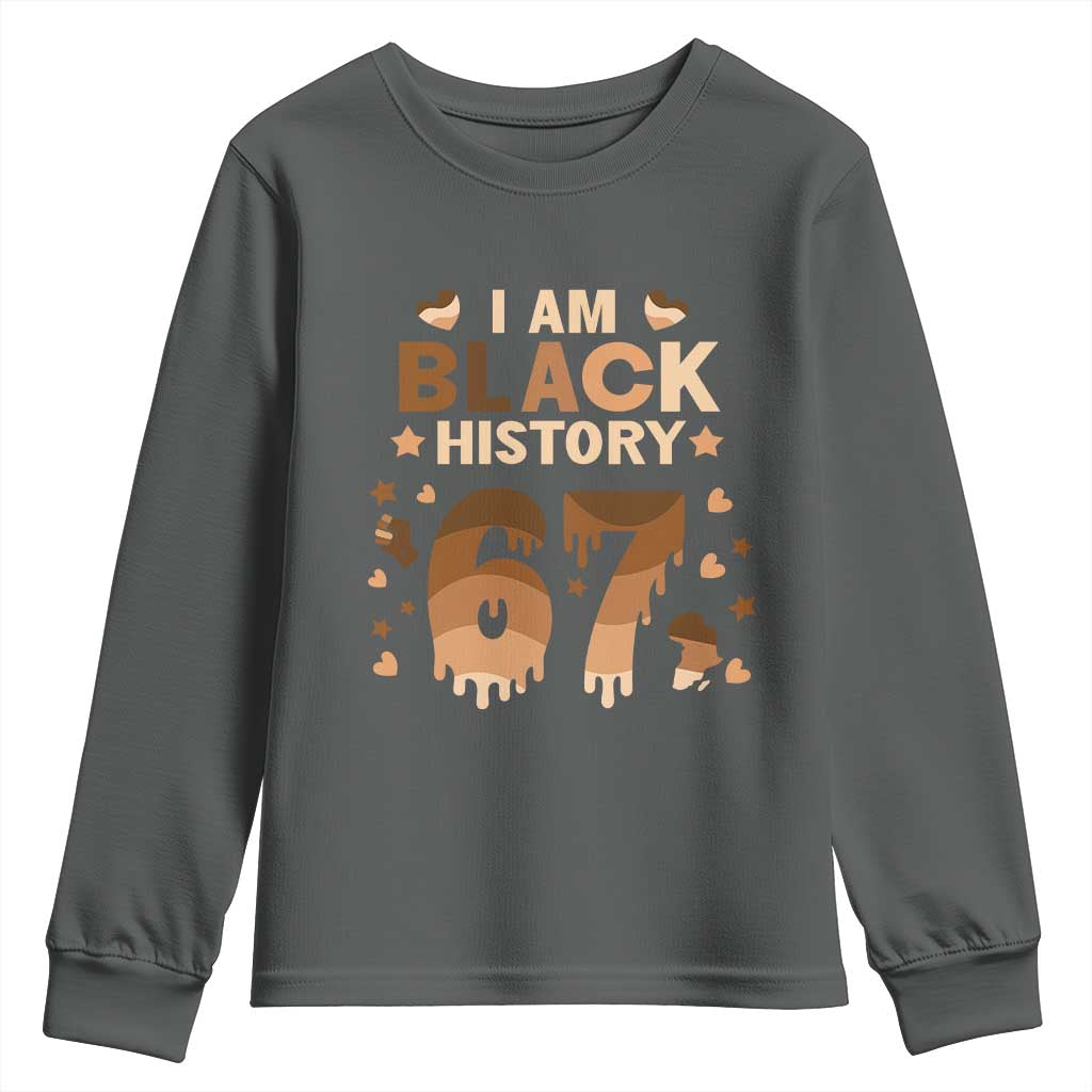 Funny Melanin Six Seven Meme Youth Sweatshirt African American Gift - Wonder Print Shop