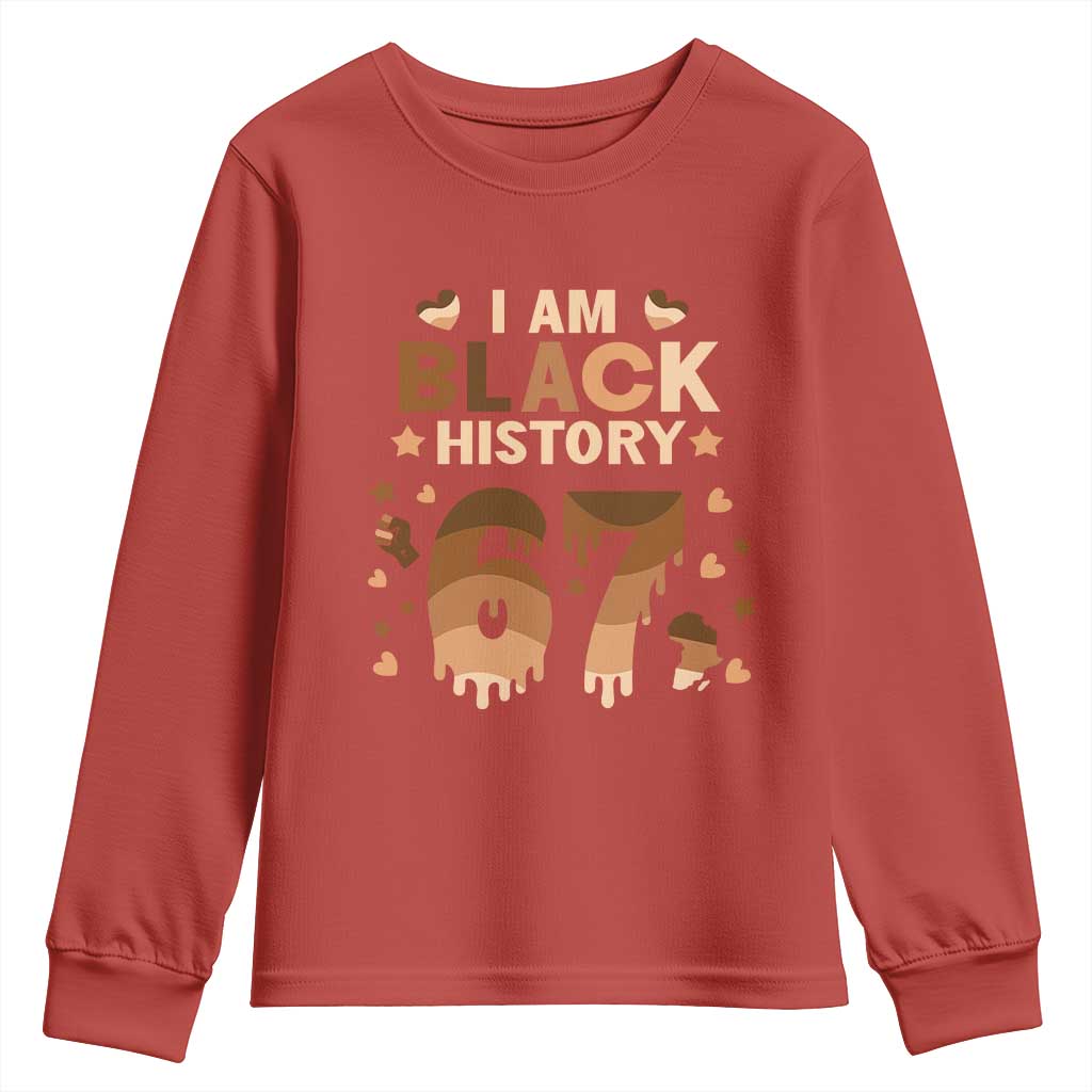 Funny Melanin Six Seven Meme Youth Sweatshirt African American Gift - Wonder Print Shop