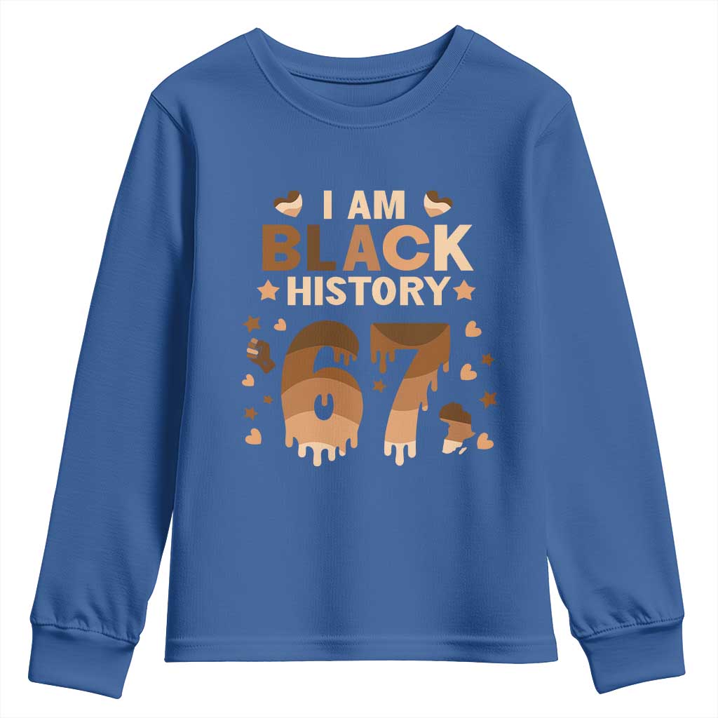 Funny Melanin Six Seven Meme Youth Sweatshirt African American Gift - Wonder Print Shop