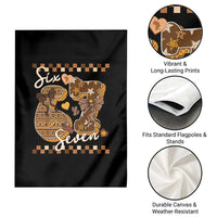 Funny African American Melanin Gift Garden Flag Six Seven Meme