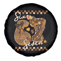 Funny African American Melanin Gift Spare Tire Cover Six Seven Meme
