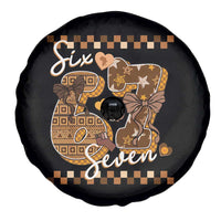 Funny African American Melanin Gift Spare Tire Cover Six Seven Meme