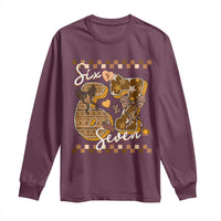 Funny African American Melanin Gift Long Sleeve Shirt Six Seven Meme