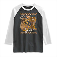 Funny African American Melanin Gift Raglan Shirt Six Seven Meme