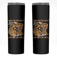 Funny African American Melanin Gift Skinny Tumbler Six Seven Meme