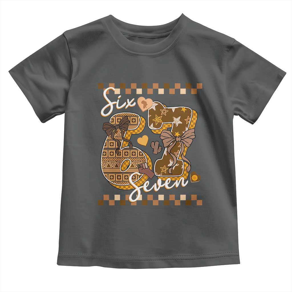 Funny African American Melanin Gift Toddler T Shirt Six Seven Meme