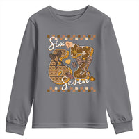 Funny African American Melanin Gift Youth Sweatshirt Six Seven Meme