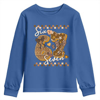 Funny African American Melanin Gift Youth Sweatshirt Six Seven Meme