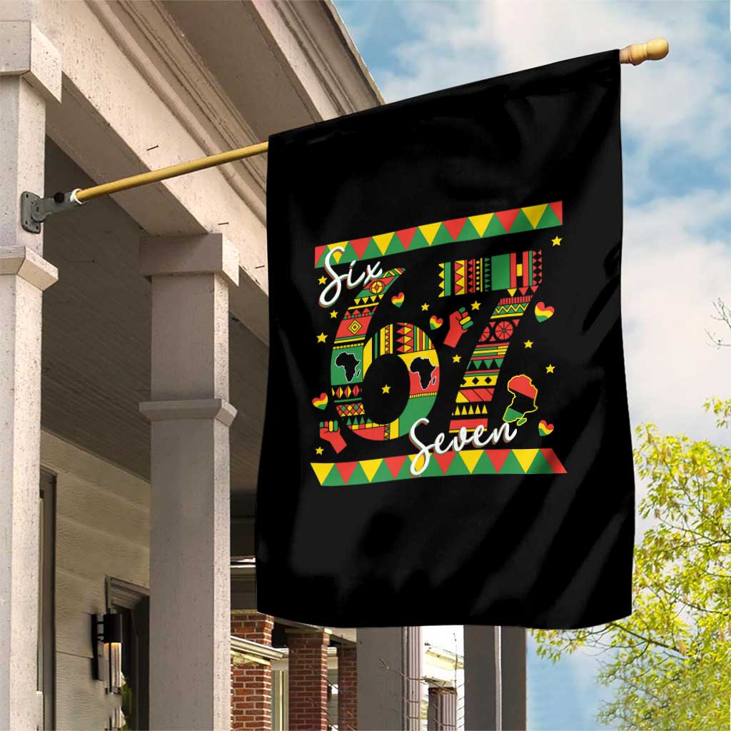 Funny Six Seven Meme Garden Flag Pan African Culture Gift