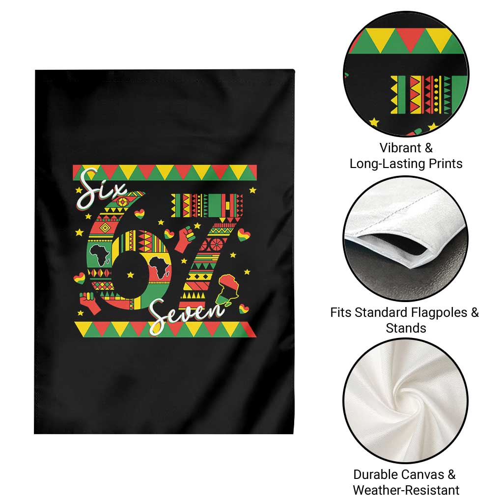 Funny Six Seven Meme Garden Flag Pan African Culture Gift